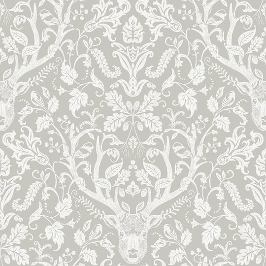NuWallpaper Taupe Escape To The Forest Peel & Stick Wallpaper
